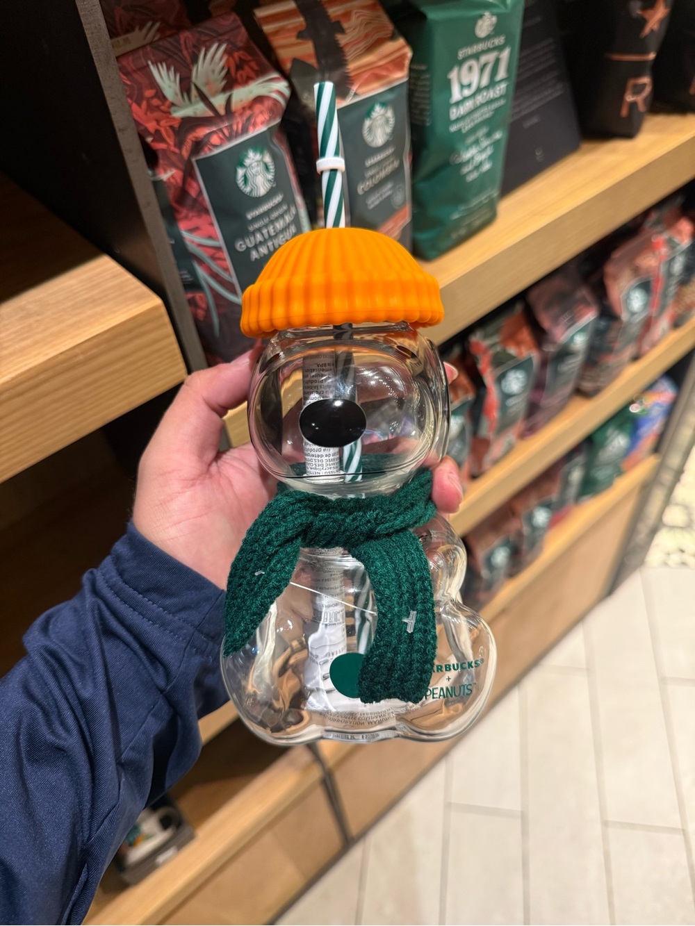 Snoopy Starbucks Glass Cup